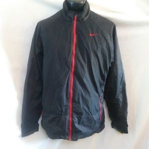 Nike mens storm fit black and red zip up